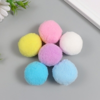 Декор для творчества "Помпончики. Пастель" d=4 см набор 6 шт Декор для творчества "Помпончики. Пастель" d=4 см набор 6 шт