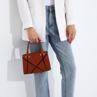 Сумка женская тоут на молнии, цвет рыжий Сумка женская тоут на молнии, цвет рыжий