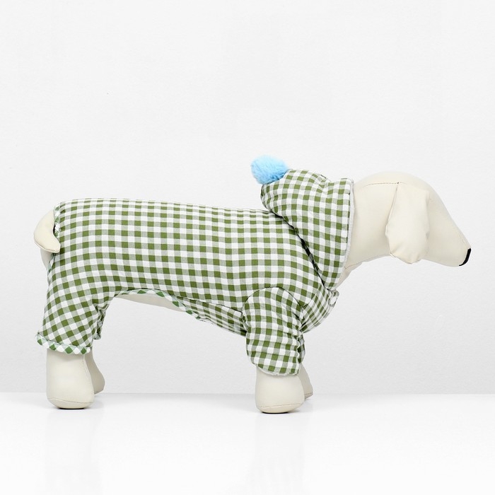 Комбинезон Комбинезон "Пудра", размер S (ДС 25 см, ОШ 29 см, ОГ 40 см) бежевый/зелёный