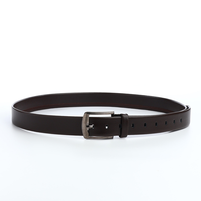 Ремень мужской &laquo;Великан&raquo;, ширина 3,5 см, винт, пряжка металл, цвет коричневый