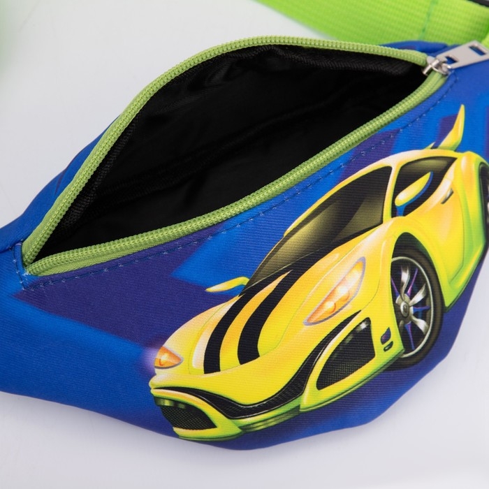 Сумка детская поясная для мальчика &laquo;Машина&raquo; 20 см х 10 см х 6 см