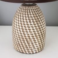 Лампа настольная с абажуром "Рабица коричневый" Е14 18х18х29 см RISALUX