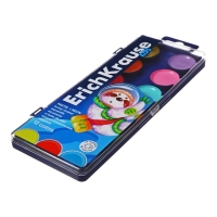 Акварель 12 цветов, ErichKrause Kids Space Animals Neon+Pastel, пластик, европодвес