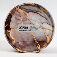 Коробка для макарун, кондитерская упаковка тубус с окном, &laquo;Мрамор&raquo; 12 х 12 х 5 см