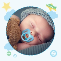 Соска - пустышка латексная классическая &laquo;Наш малыш&raquo;, от 0 мес., цвет голубой