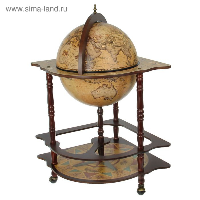Глобус бар декоративный угловой "Карта Коломбо" 91х53х53 см