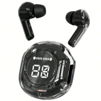Наушники беспроводные Air39, TWS, вакуумные, BT5.0, 45/200 мАч, дисплей, прозрачные, чёрные Наушники беспроводные Air39, TWS, вакуумные, BT5.0, 45/200 мАч, дисплей, прозрачные, чёрные