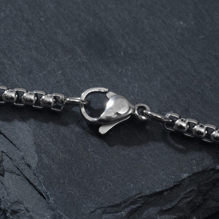 Кулон &laquo;Череп с узорами&raquo; яркие глаза, цвет красный в чернёном серебре, 70 см