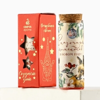 Свеча новогодняя &laquo;Сказочных моментов&raquo;, на Новый год, аромат вишня, 9 х 3,5 см