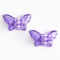 Краб для волос в форме бабочек &laquo;Самой волшебной&raquo;, 2 шт., 4 х 3 х 2.5 см