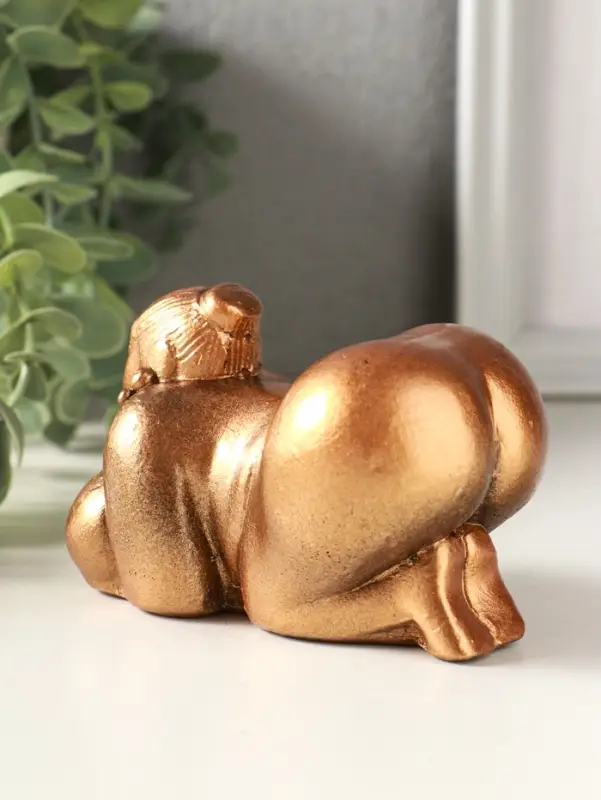 Статуэтка "Богиня плодородия лежит" 7х10х6 см, старая бронза