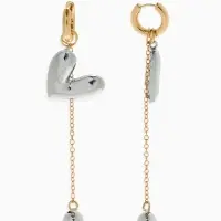 Набор 2 предмета: колье, серьги "Сердце" любовь, цветной