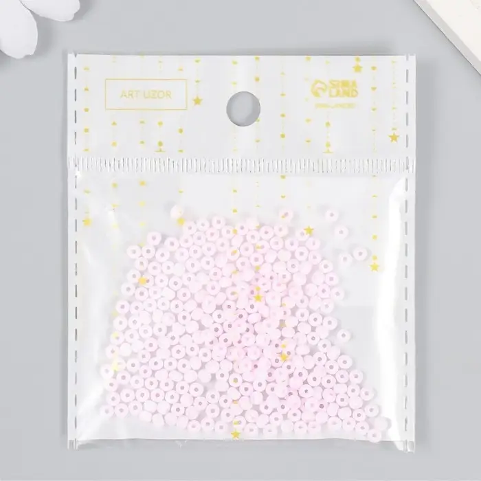 Бисер стекло 8/0 "Маршмеллоу. Матовый. Розовый зефир" 10 гр