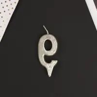 Свеча для торта, цифра &laquo;9&raquo;, серебро, 3 х 6 см