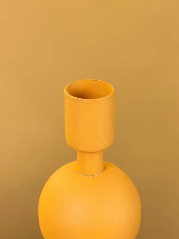 Подсвечник на 1 свечу &laquo;Песок&raquo;, с 2 сферами, 8.5&times;8.5&times;18+/- 1 см