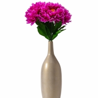 Цветы искусственные "Пион бархатный" 15х55 см, сиреневый