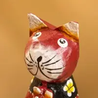 Сувенир интерьерный "Котики" 5х5х8 см, дерево, цв. бордовый