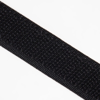 Липучка &laquo;Крючок&raquo;, 20 мм &times; 25 &plusmn; 1 м, цвет чёрный