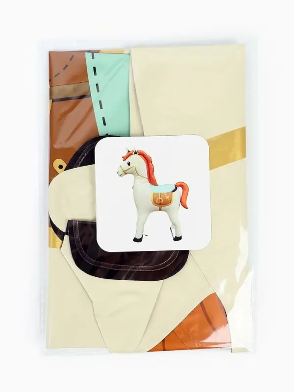 Воздушный шар фольгированный 28" "Лошадка", цвет белый