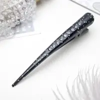 Зажим для волос &laquo;Даниэла&raquo;, блёстки, 12.7 см, чёрный