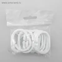 Набор колец для штор в ванную, пластик, 12 шт, белый