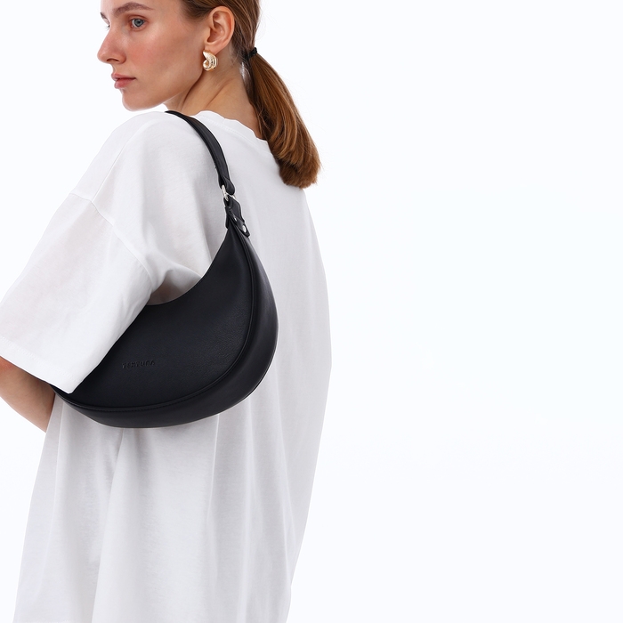 Сумка женская TEXTURA, багет, маленький размер, цвет чёрный Сумка женская TEXTURA, багет, маленький размер, цвет чёрный