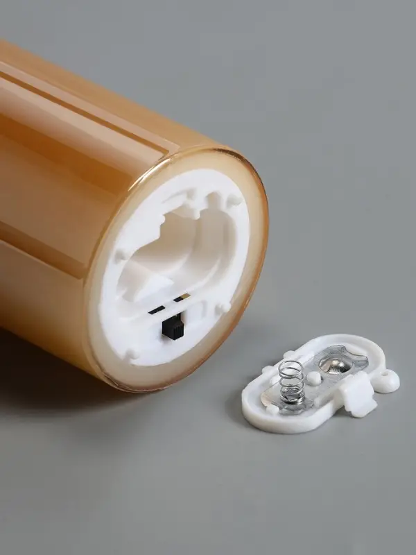 Светодиодная свеча "Золотистая" 14х5.5 см, AAx2 (не в компл.), Т/БЕЛЫЙ