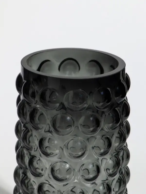 Ваза стекло настольная "Валери" шарики, 23х11 см, серый