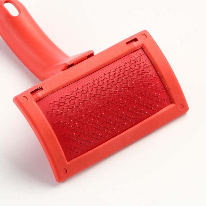 Пуходерка без капель, эргономичная ручка, 10 х 15 см, красная Пуходерка без капель, эргономичная ручка, 10 х 15 см, красная