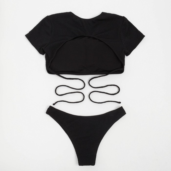 Купальник женский раздельный MINAKU с топом цвет чёрный, размер 44 Купальник женский раздельный MINAKU с топом цвет чёрный, размер 44