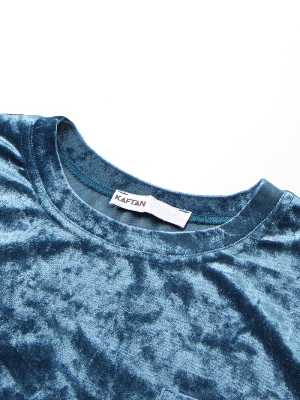 Комплект женский (футболка и шорты) KAFTAN Velvet р. 48-50, синий