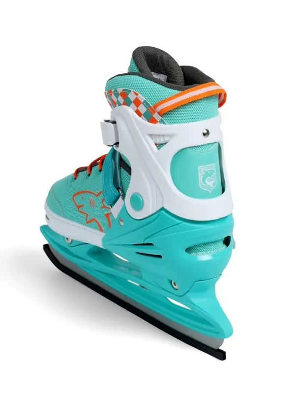 Коньки раздвижные BlackAqua, р. 35-38, для фитнеса, мятные, оранжевые