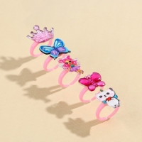 Кольцо детское, набор &laquo;Милой леди&raquo;, 5 шт, d = 1,8 см.