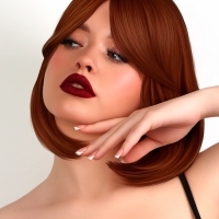 Парик искусственный, с чёлкой, имитация кожи, 30 см, цвет рыжий