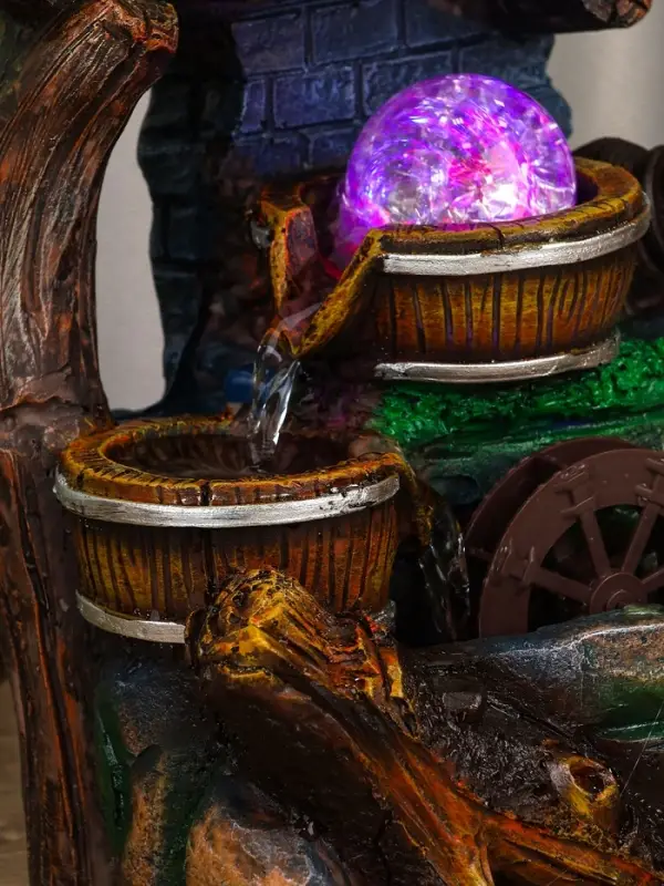 Фонтан "Хижина под деревом" 32х15х13 см (с подсветкой)