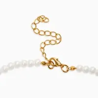 Комплект детский &laquo;Выбражулька. Тюльпаны и жемчуг&raquo;, 2 предмета: бусы, браслет, бело-розовый