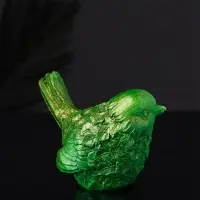 Фигура "Птичка №3 9х6х5 см, зеленый с позолотой