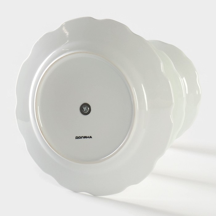 Этажёрка - фруктовница круглая Доляна &laquo;Томная роза&raquo;, 3 яруса, d=15,5/18/23 см, керамика