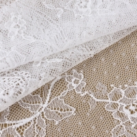 Кружевная эластичная ткань, 240 мм &times; 2,7 &plusmn; 0,5 м, цвет белый