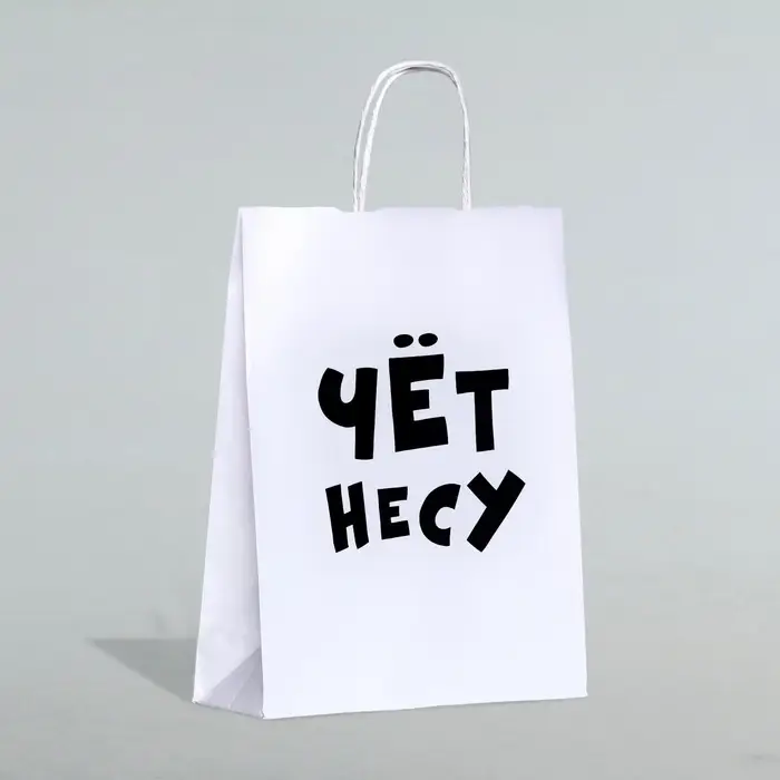 Пакет подарочный бумажный &laquo;Чёт несу&raquo;, 24&times;14&times;28 см