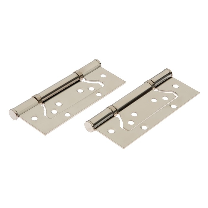 Петля-бабочка ТУНДРА, 120х75х2.0 мм, универсальная, без врезки, цвет матовый никель, 2 шт. Петля-бабочка ТУНДРА, 120х75х2.0 мм, универсальная, без врезки, цвет матовый никель, 2 шт.