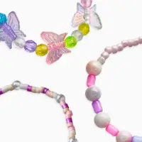Браслет детский &laquo;Выбражулька&raquo;, 3 шт. набор, бабочки, бусины, цветной