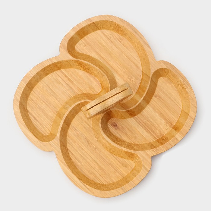 Менажница Доляна &laquo;Вертиго&raquo;, 19,5&times;19,5 см, бамбук