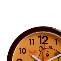 Будильник "Капибара", плавный ход, d=15см, корпус коричневый