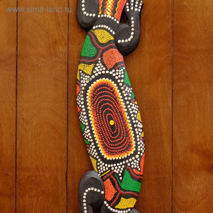 Панно декоративное "Ящерица геккон" 97х15х1,5 см МИКС