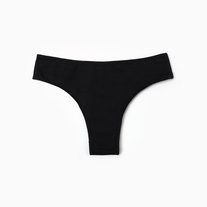 Трусы женские бразильяна, цвет черный, размер 48 (L)