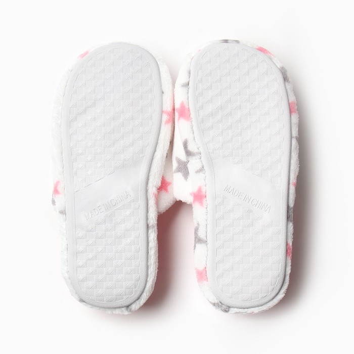 Тапочки женские размер 38-39, цвет белый Тапочки женские размер 38-39, цвет белый