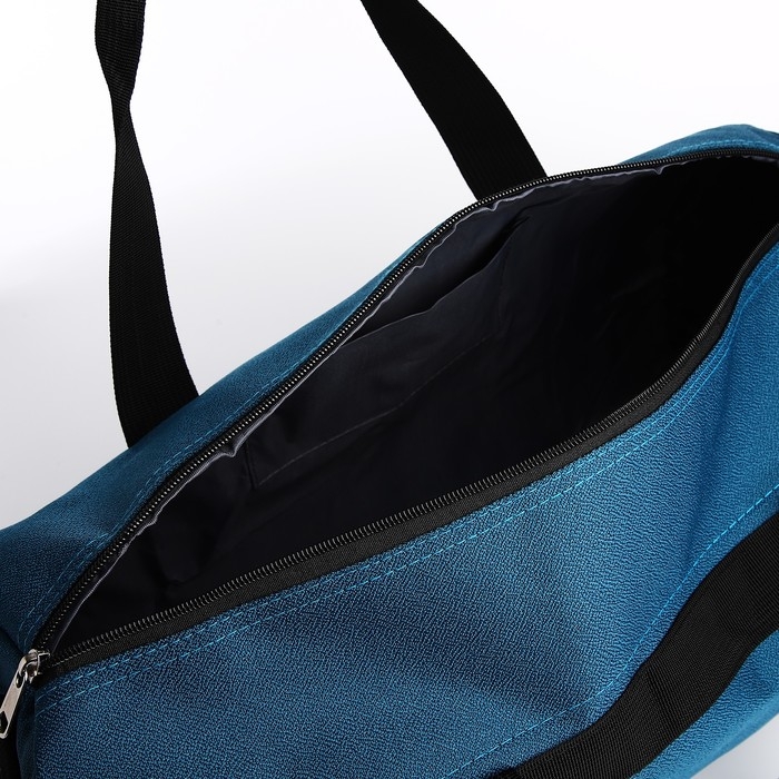 Сумка дорожная на молнии, наружный карман, держатель для чемодана, длинный ремень, цвет морской волны Сумка дорожная на молнии, наружный карман, держатель для чемодана, длинный ремень, цвет морской волны