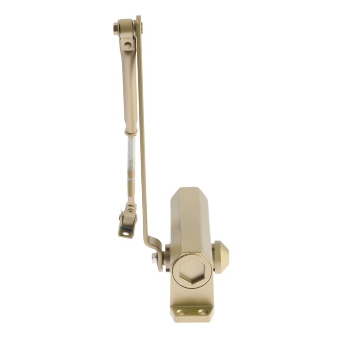 Доводчик дверной ТУНДРА  D60GP, до 60 кг, цвет золото