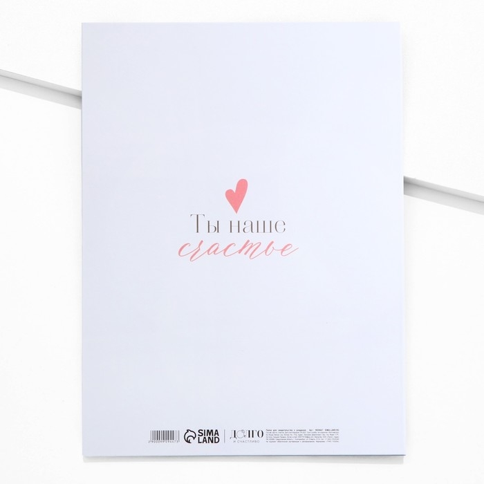 Папка для свидетельства о рождении &laquo;Ты наше счастье&raquo;, 23,5 х 31,5 см.